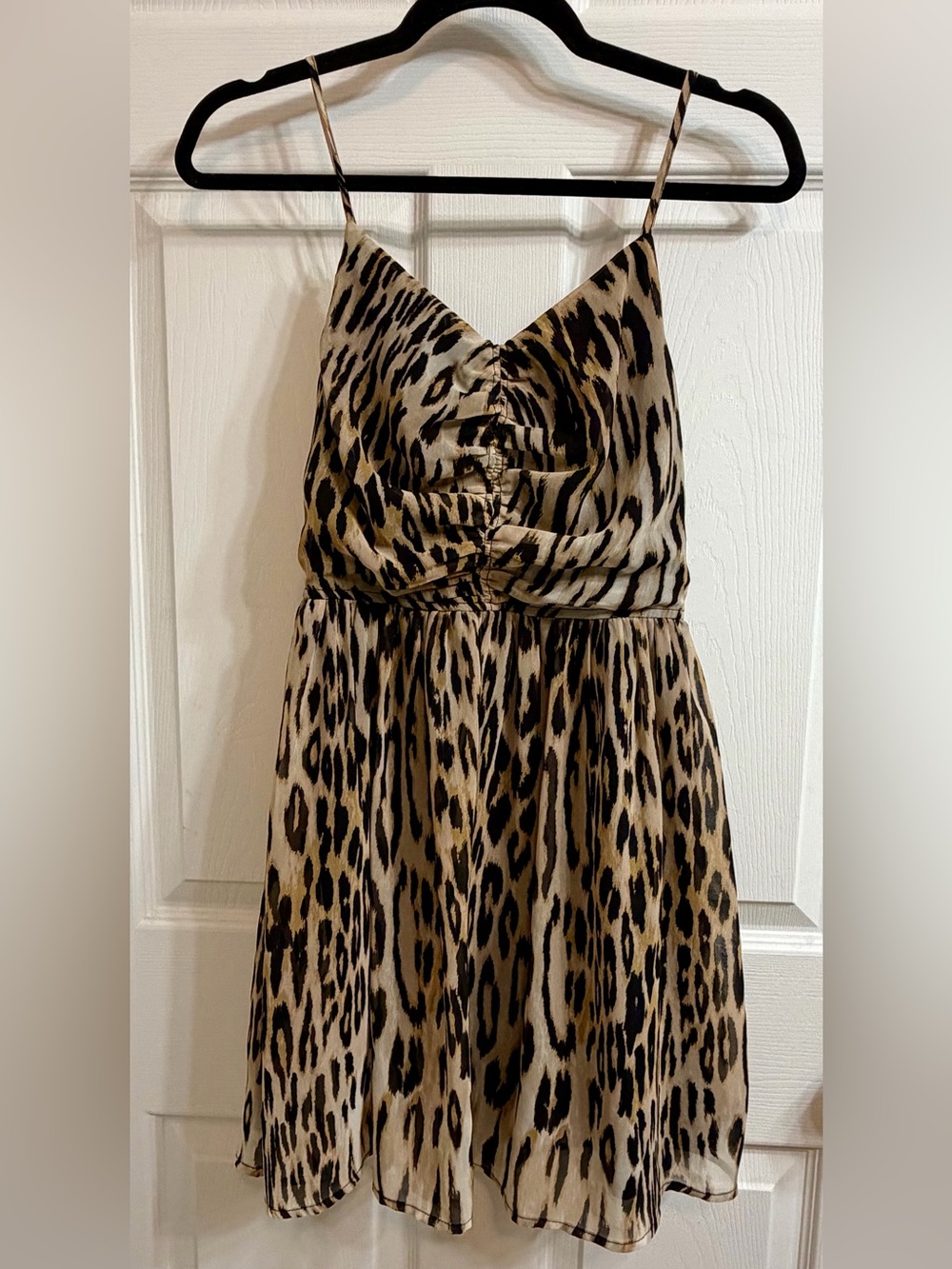 Dynamite Leopard Print Mini Dress - Tan & Black
